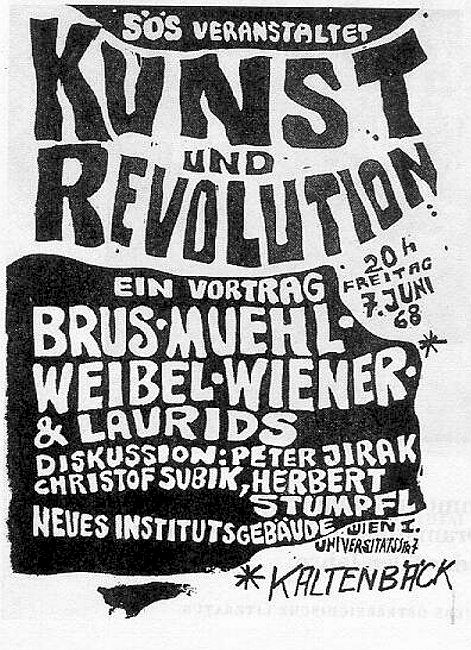 affiche de l'action Kunst und Revolution